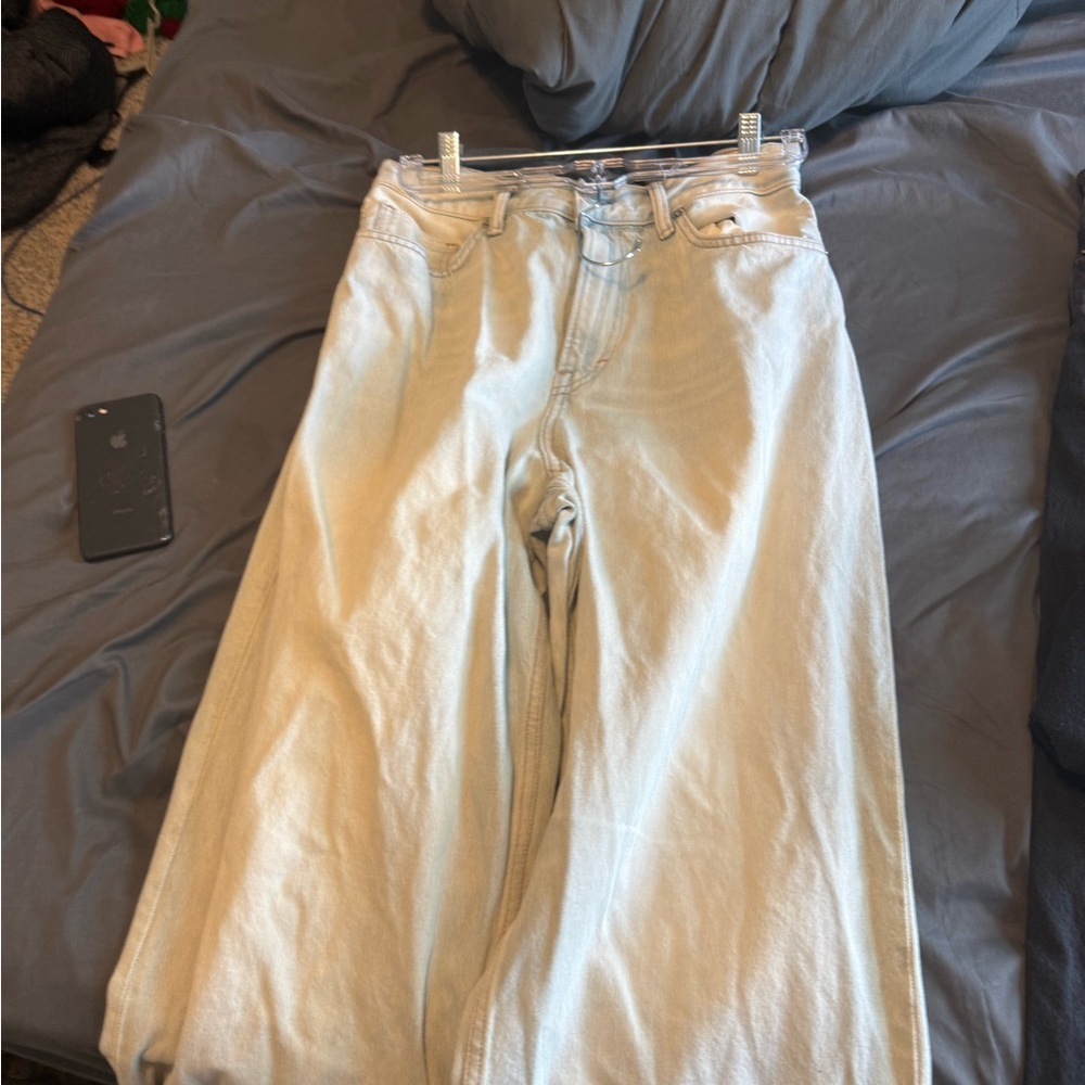 H&M Women's Straight Leg Jeans - Light Blue